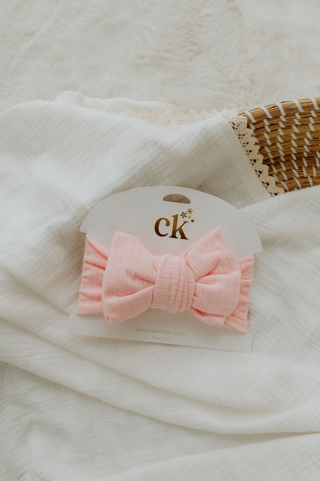 Oversized Top Knot | Candy Pink Pointelle
