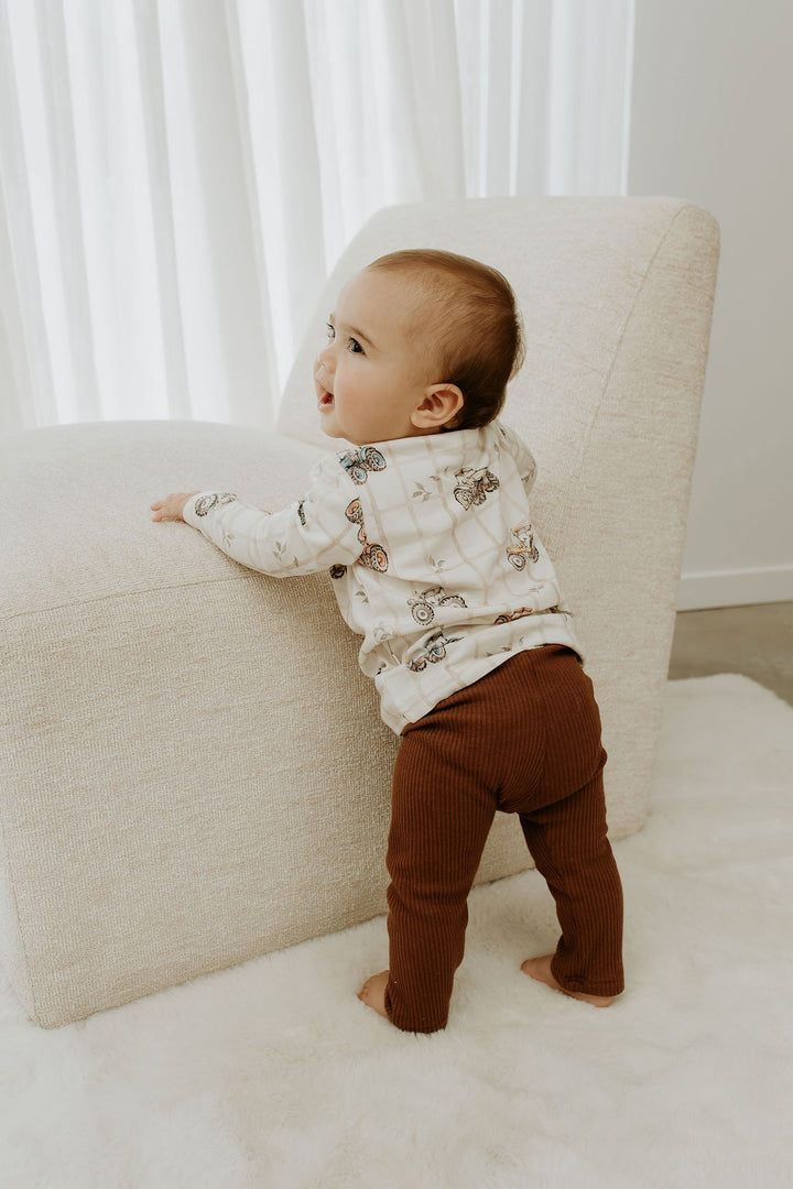 Chocolate Ribbed Leggings