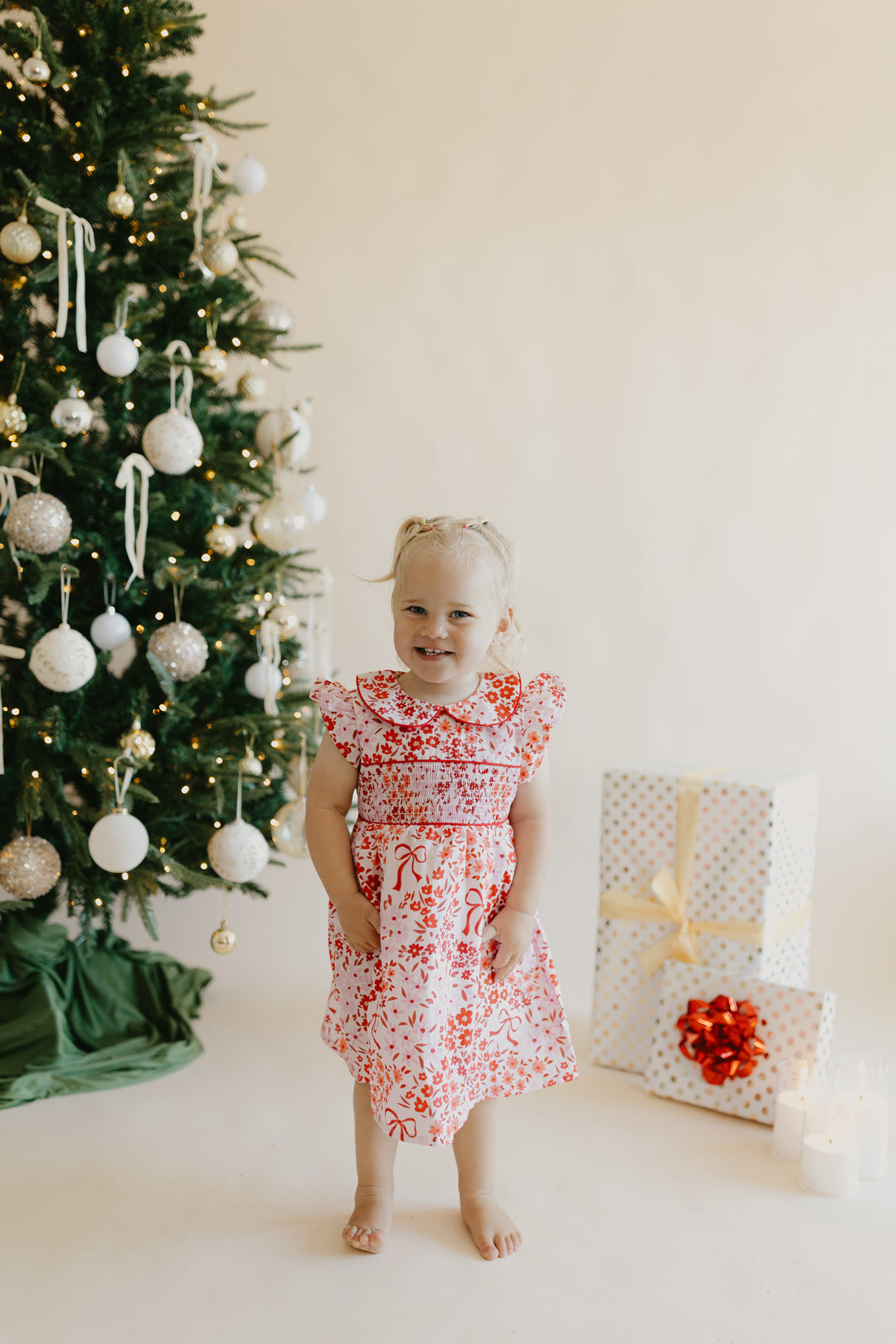 Sugarplum Shirred Dress