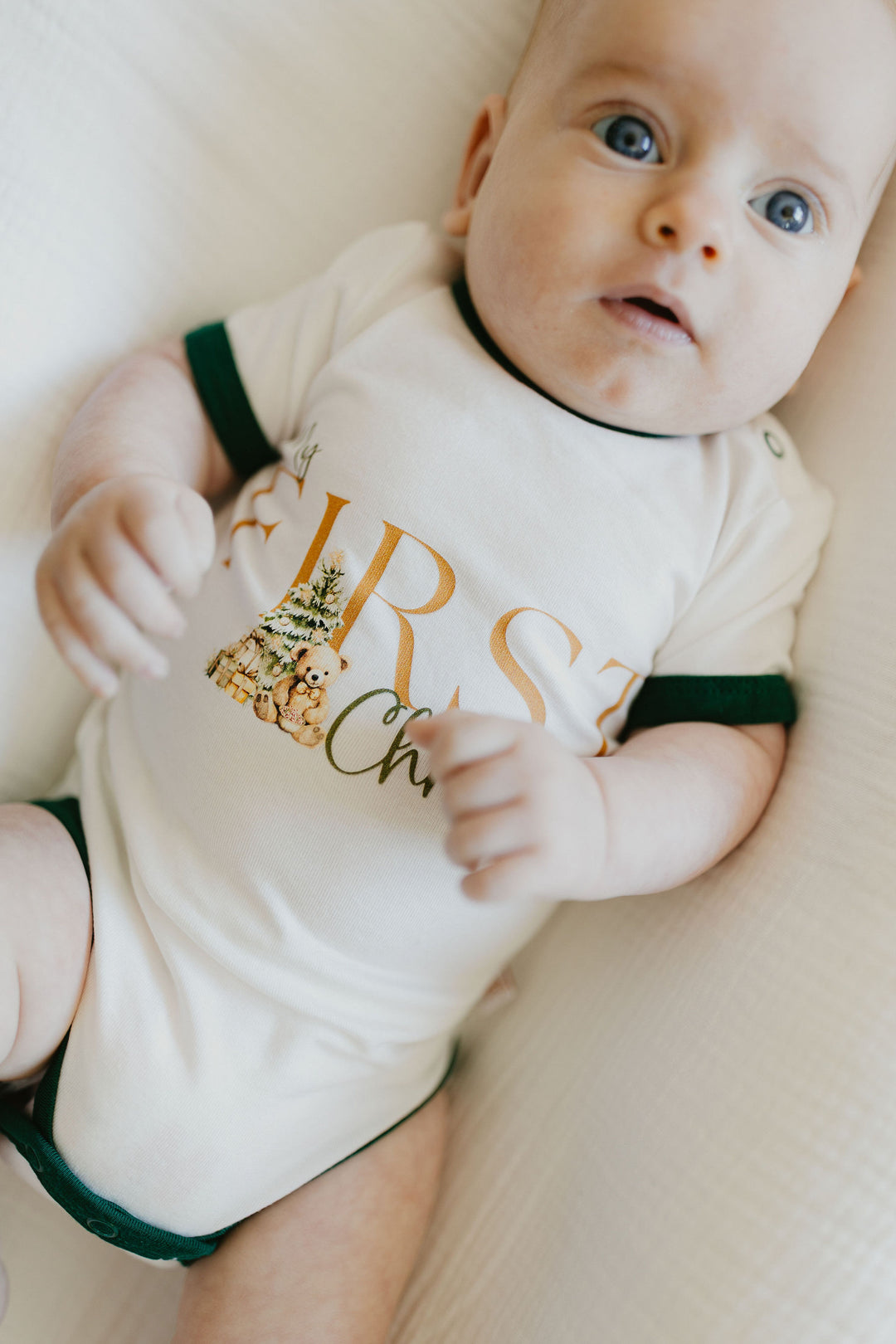 My First Christmas Teddy | Bamboo Bodysuit