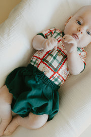 Pine Green Linen Bloomers