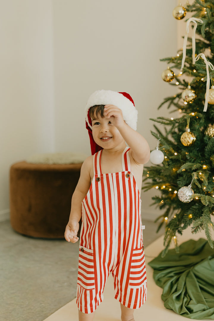 Shortalls | Peppermint Stripe