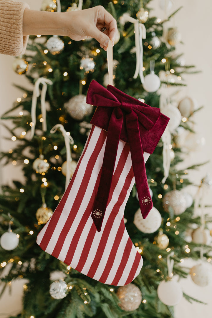 Heirloom Christmas Stocking | Mulberry Stripe