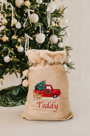Deluxe Embroidered Santa Sack | Christmas Truck