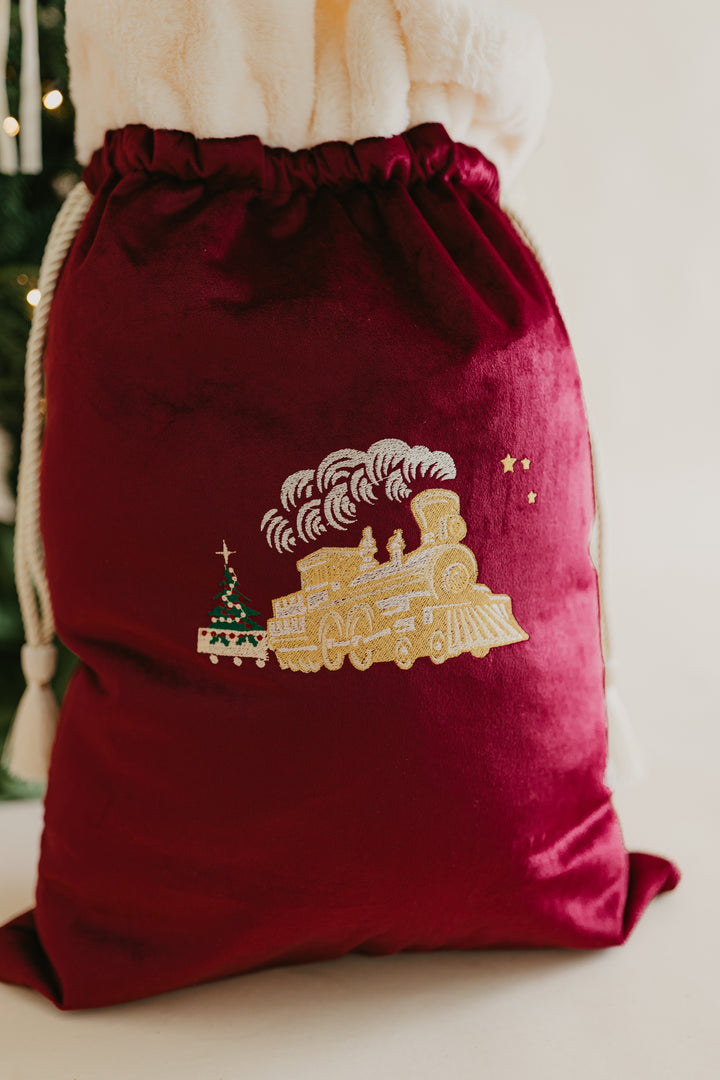 Deluxe Embroidered Santa Sack | Polar Express