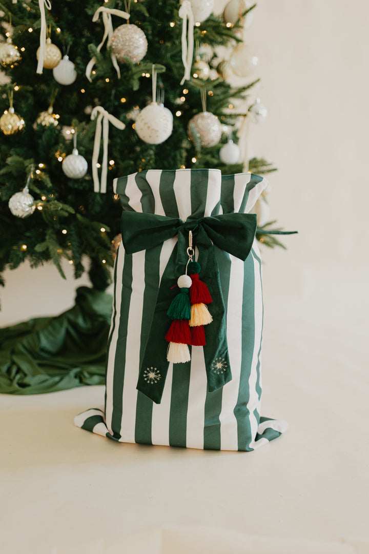 Heirloom Santa Sack | Evergreen Stripe