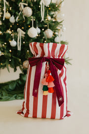 Heirloom Santa Sack | Mulberry Stripe