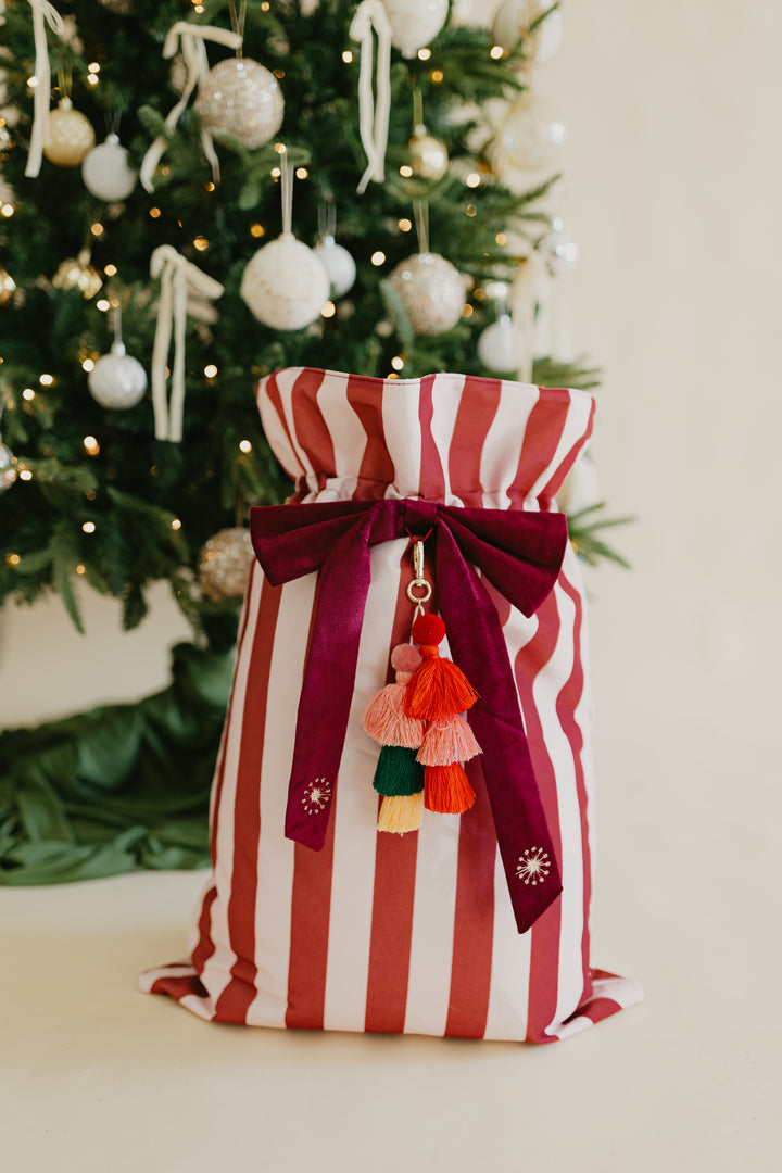 Heirloom Santa Sack | Mulberry Stripe