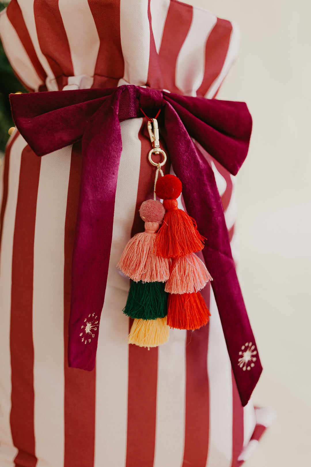 Heirloom Santa Sack | Mulberry Stripe