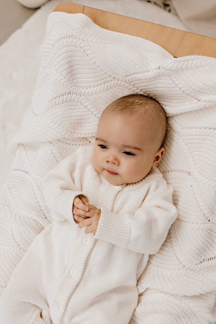 Classic Knit Romper | Milk