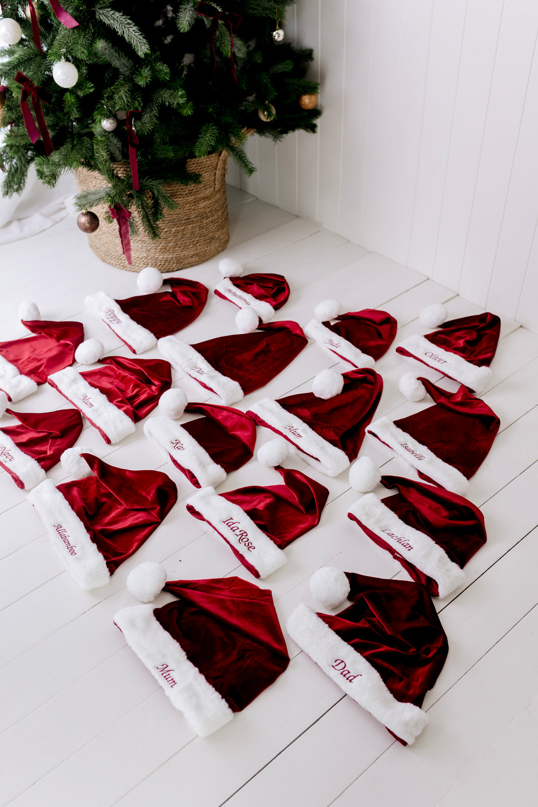 Luxe Personalised Family Santa Hats