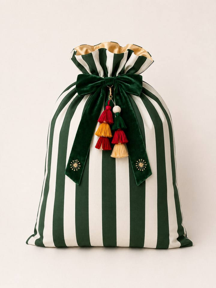 Heirloom Santa Sack | Evergreen Stripe