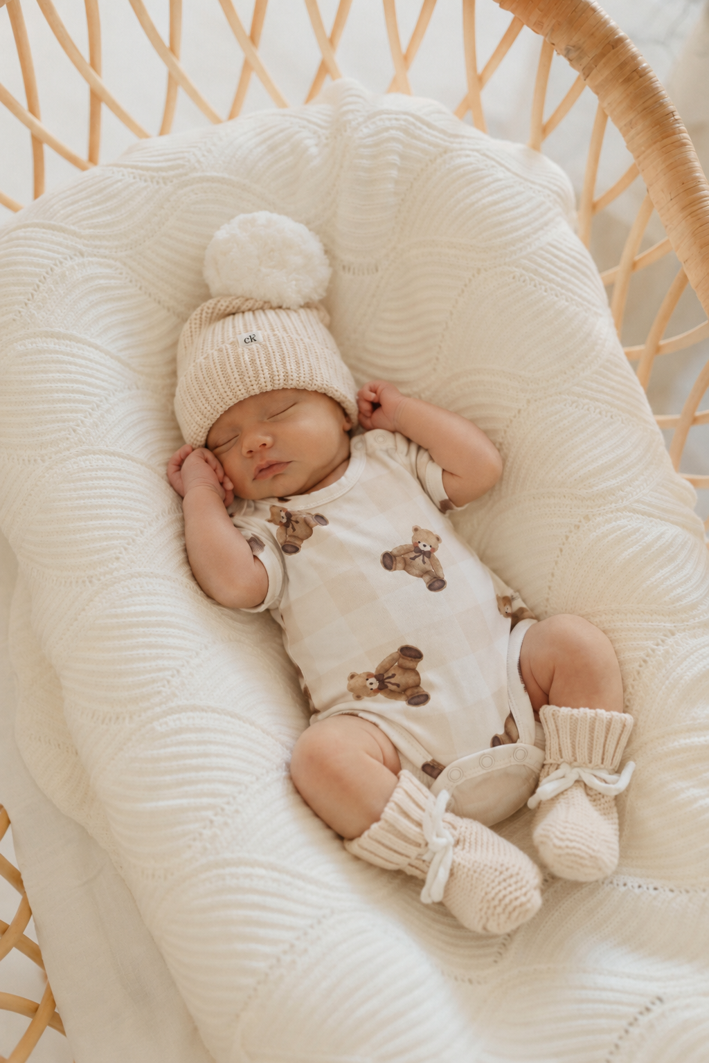 Gingham Teddy Bamboo Bodysuit