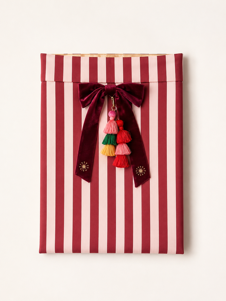 Heirloom Santa Sack | Mulberry Stripe