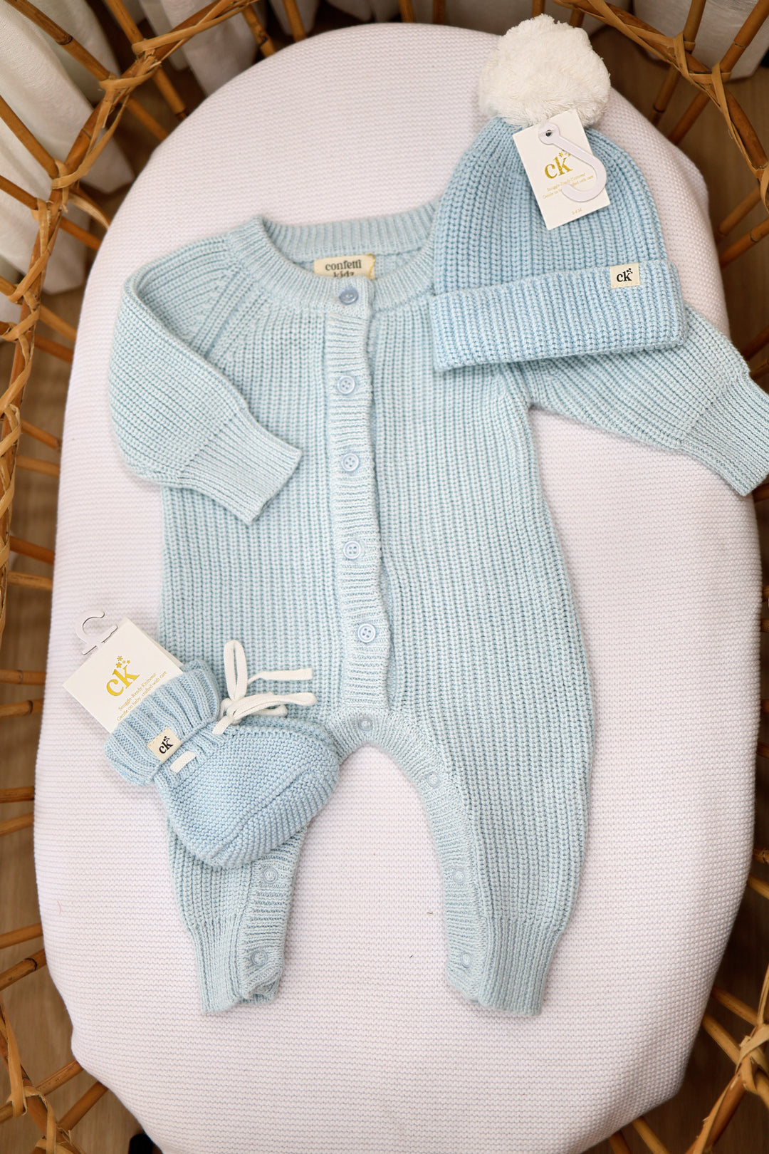 Baby Knit Booties | Traditional Blue