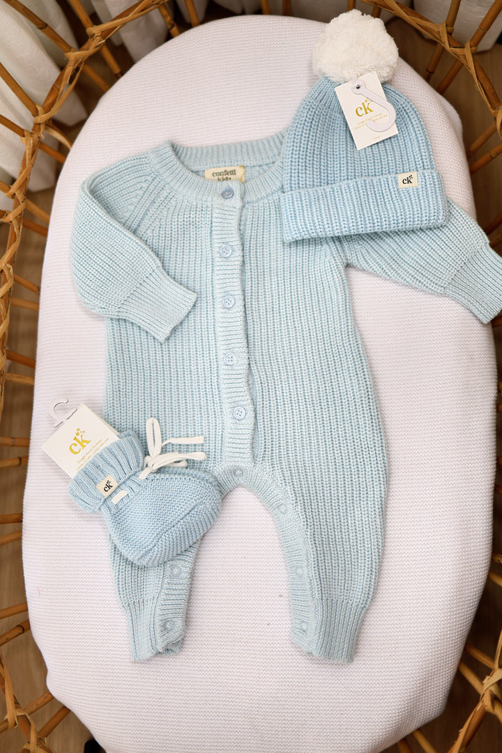 Baby Knit Beanie | Traditional Blue