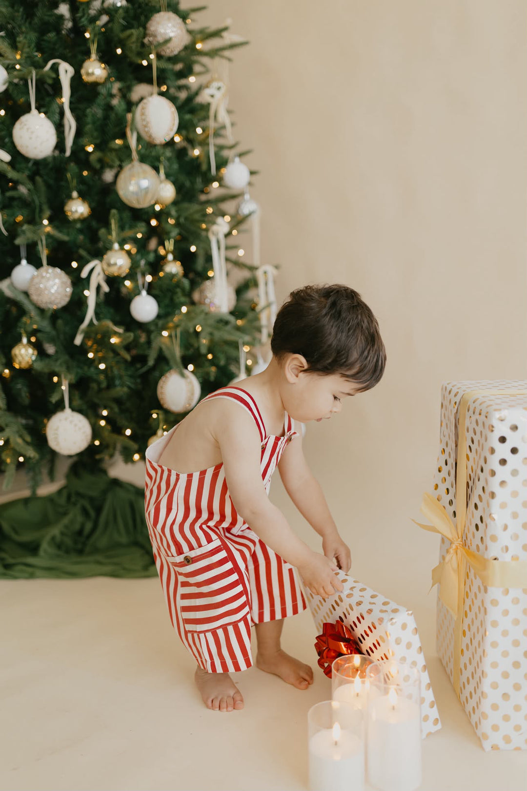 Shortalls | Peppermint Stripe