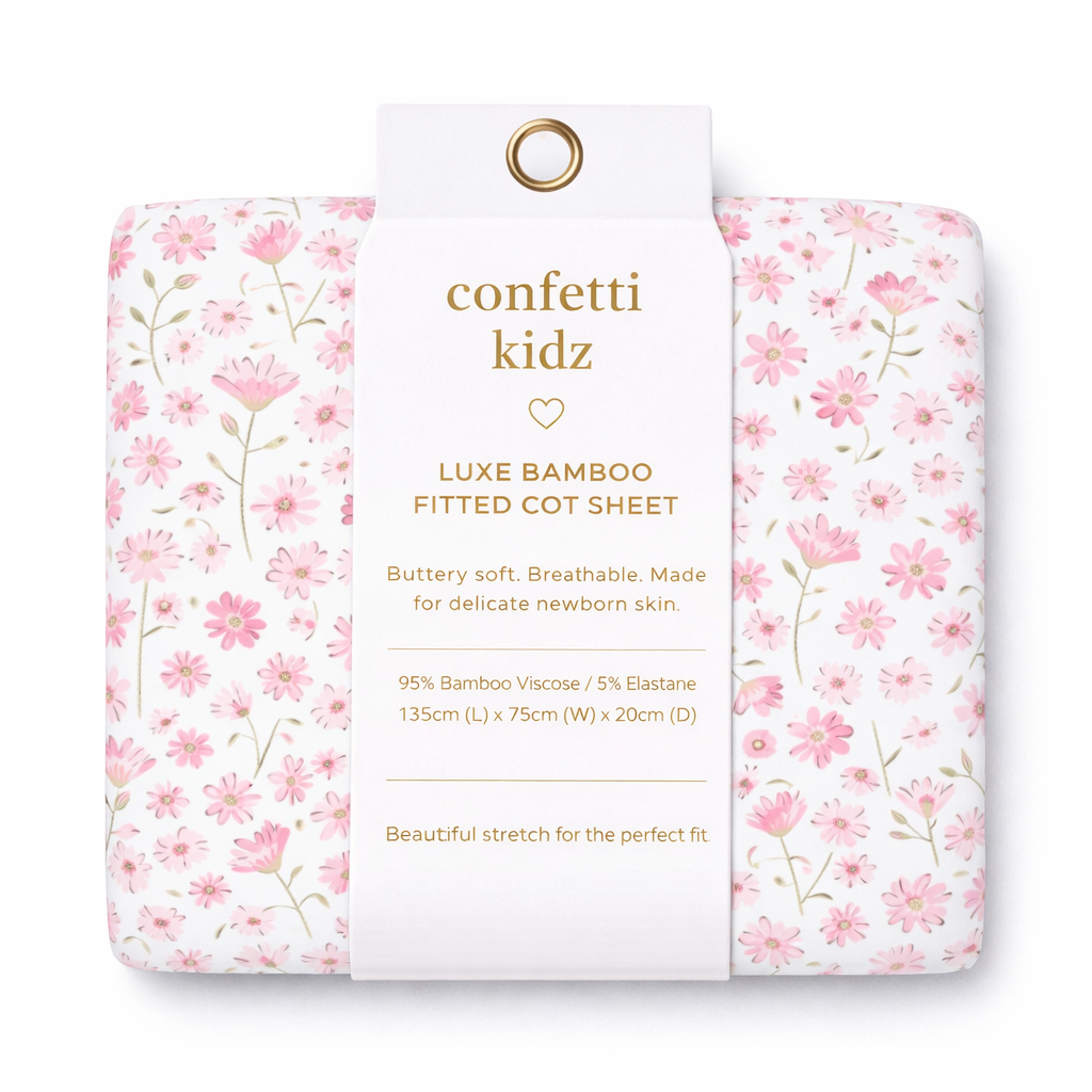 Seashell Bloom | Fitted Bamboo Cot Sheet
