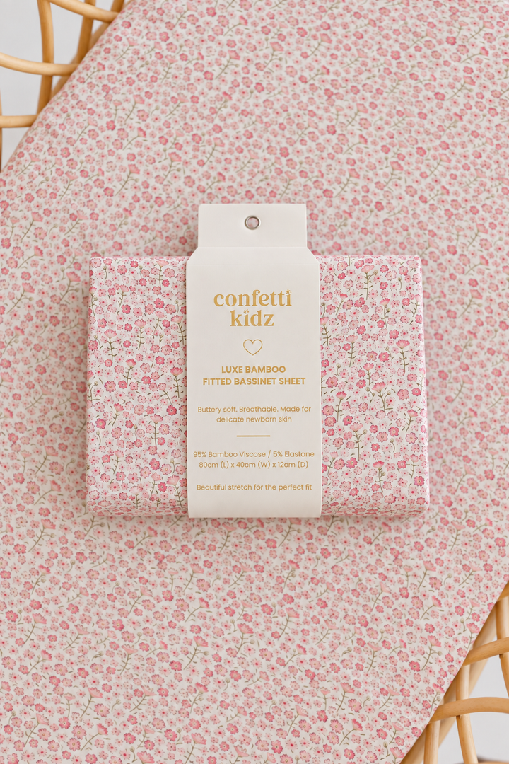 Seashell Bloom | Fitted Bamboo Cot Sheet