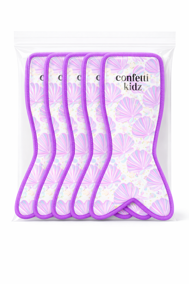 Mermaid Ice Block Sleeves - Shimmer Shells (Pack of 5)