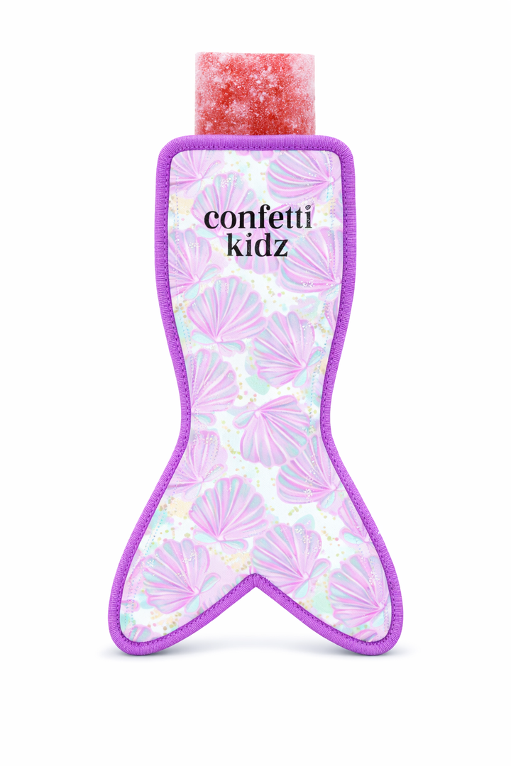Mermaid Ice Block Sleeves - Shimmer Shells (Pack of 5)
