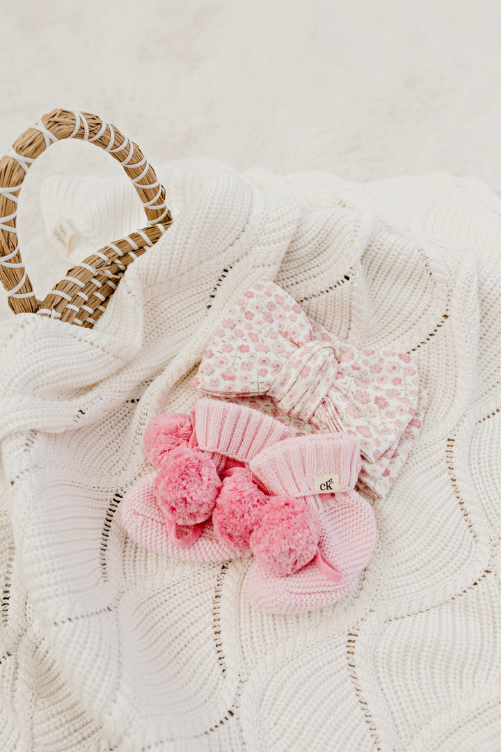 Pink Pointelle Keepsake Set