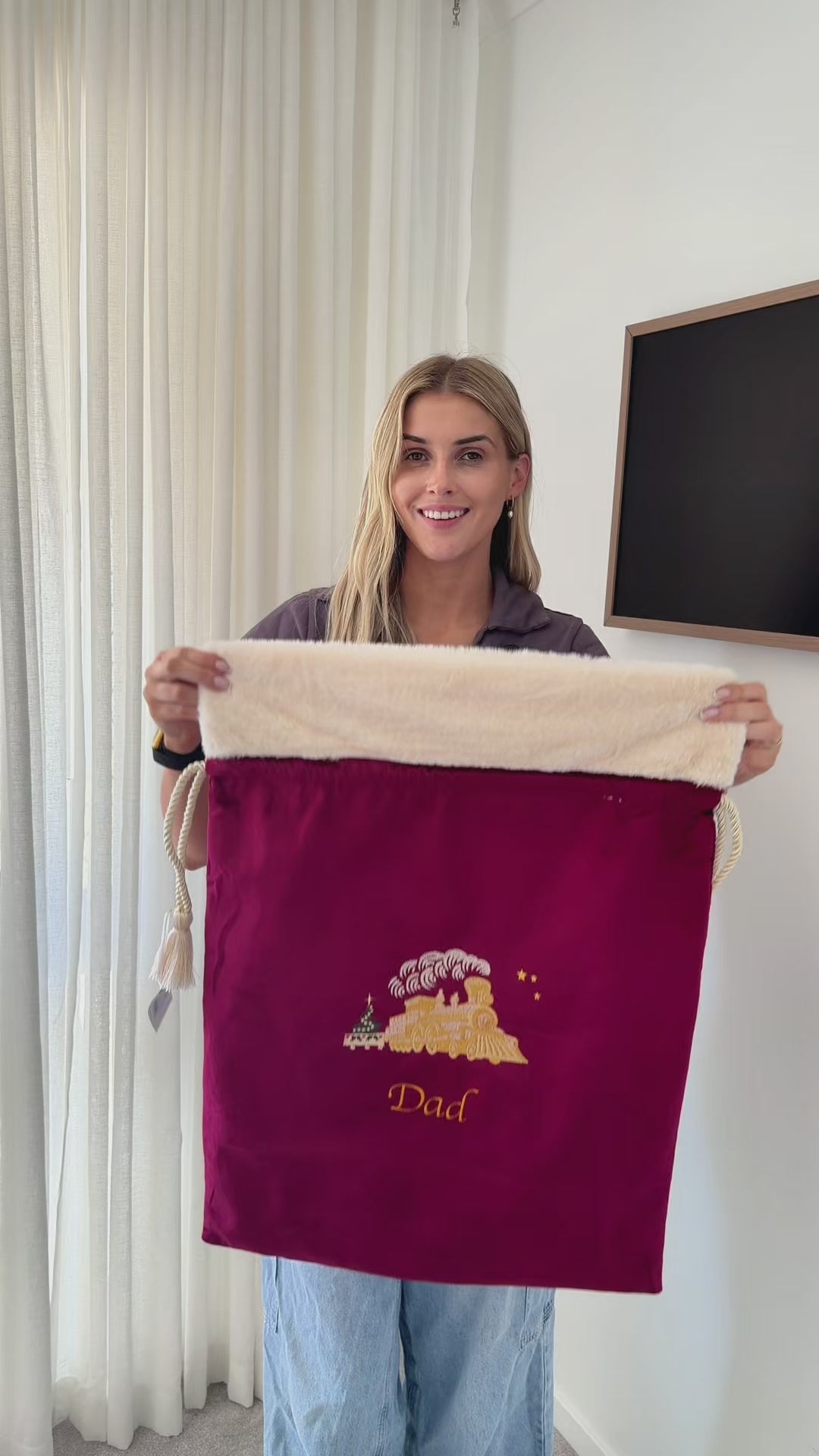 Deluxe Embroidered Santa Sack | Polar Express