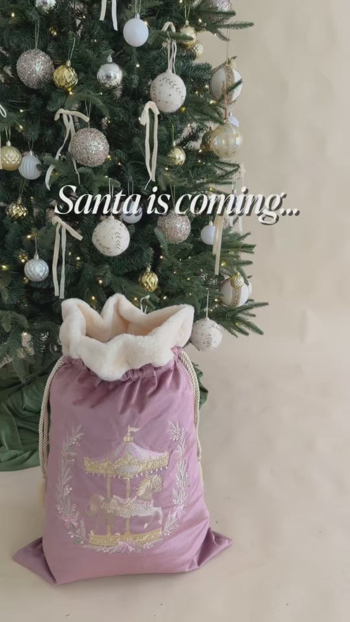 Deluxe Embroidered Santa Sack | Enchanted Carousel
