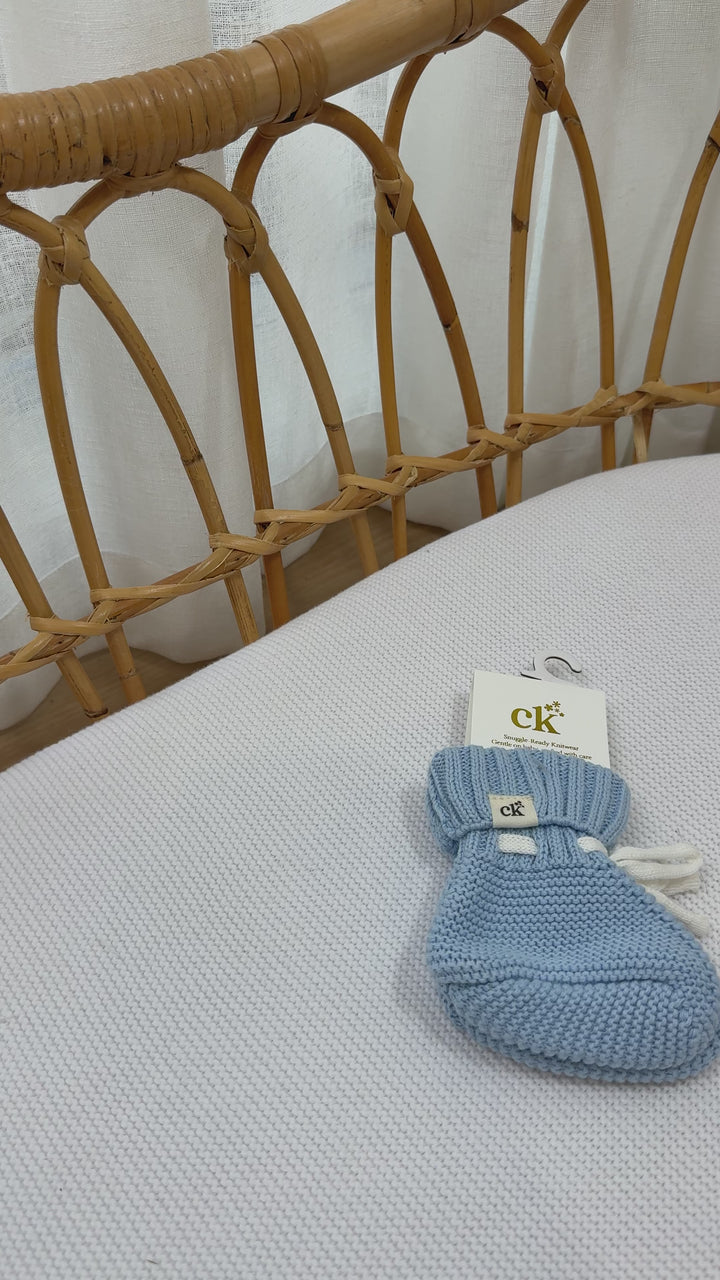 Baby Knit Booties | Ocean