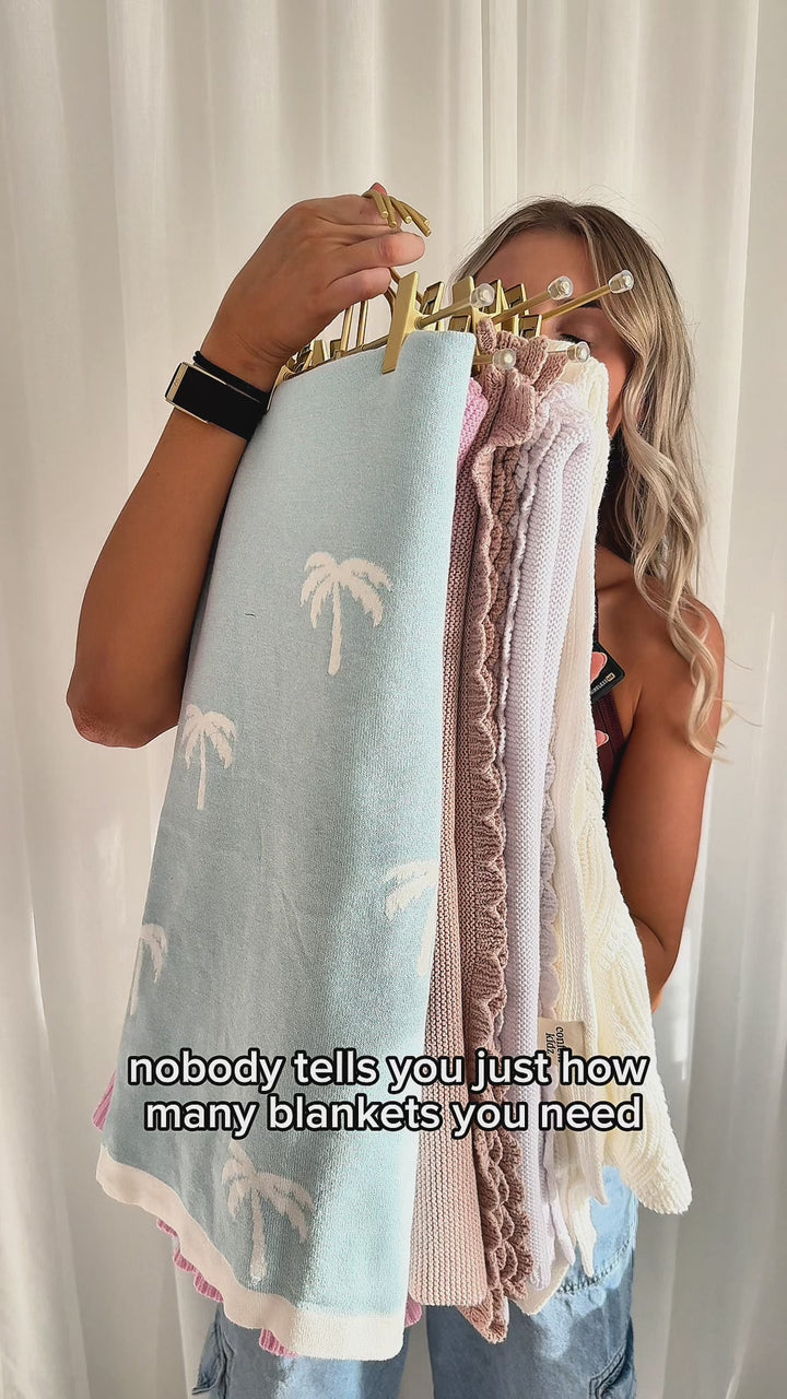 Classic Muslin Blanket | Soft Blue