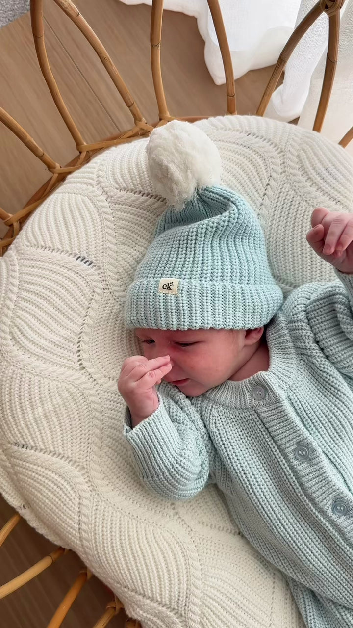 Baby Knit Beanie | Traditional Blue